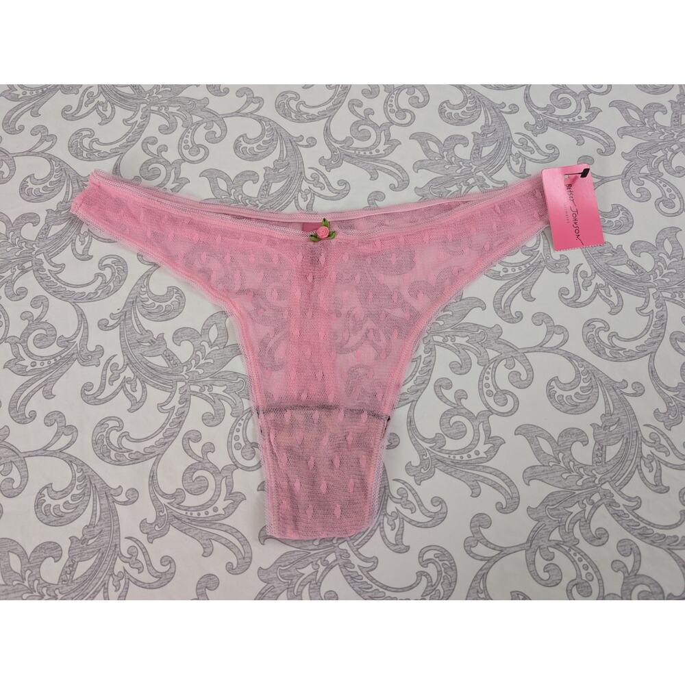 nwt betsey johnson helenca dot thong vintage y2k